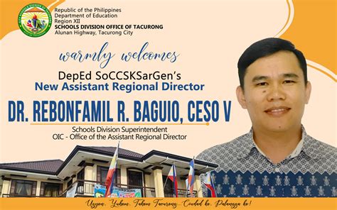 SDO Tacurong warmly welcomes Dr. .